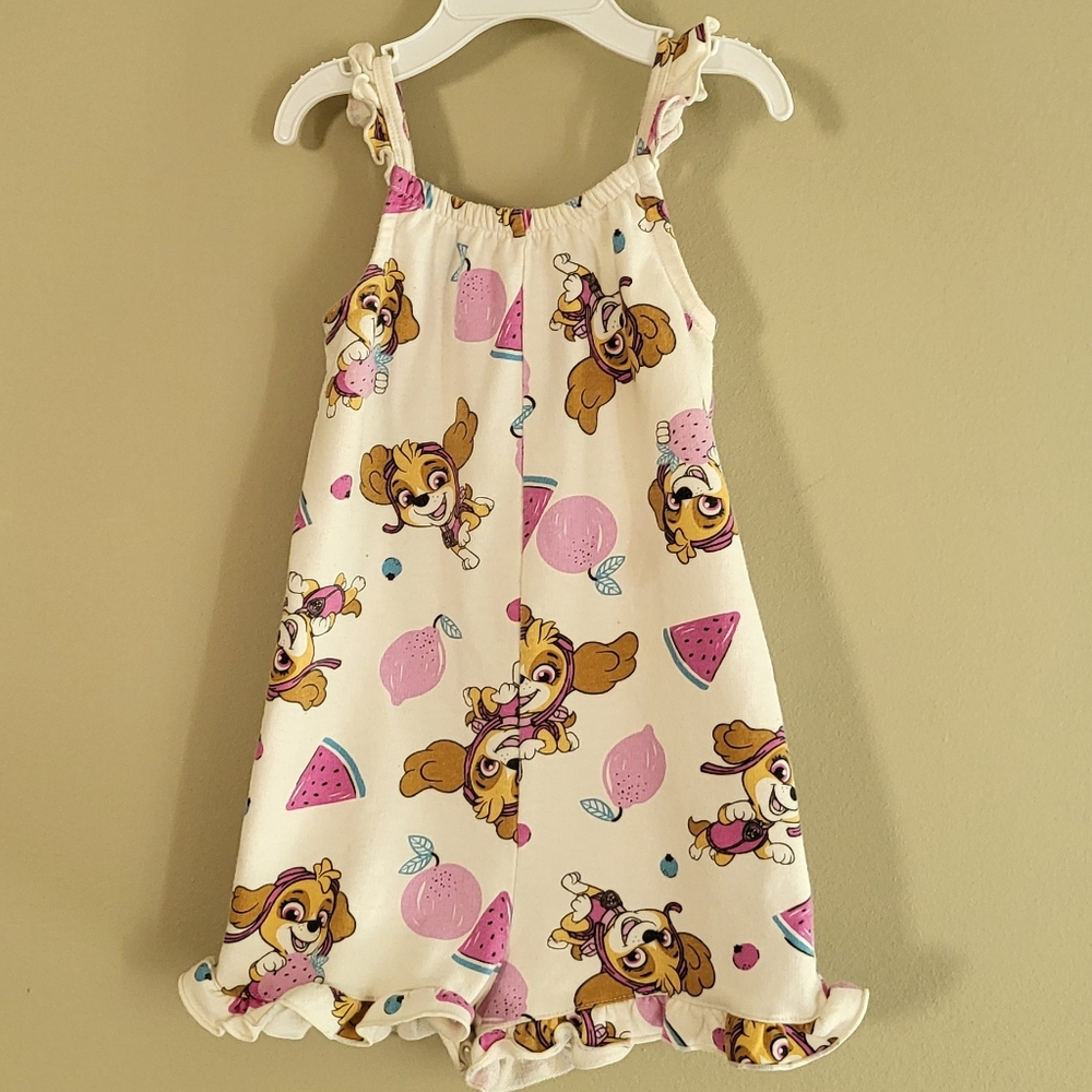 Paw Patrol Skye cream short romper